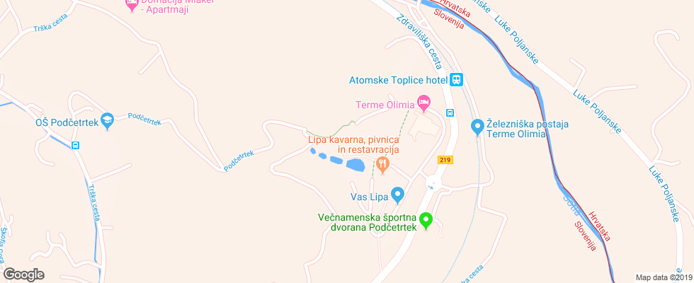 Отель Rosa Apt на карте Словении