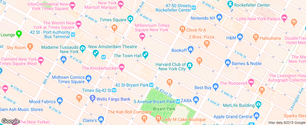 Отель Aka Times Square на карте США