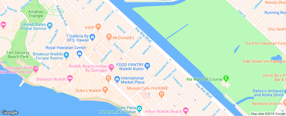 Отель Aqua Waikiki Pearl на карте США