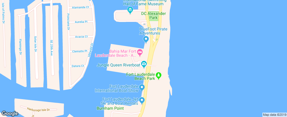 Отель Bahia Mar Beach Resort на карте США