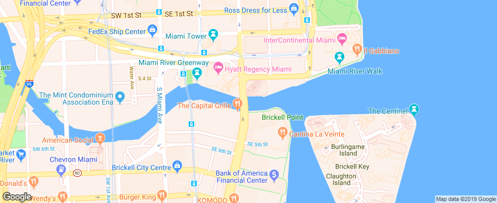 Отель Beaux Arts Miami на карте США