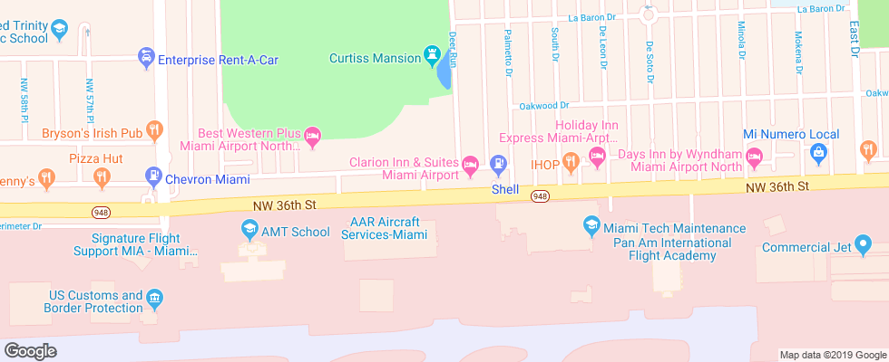 Отель Comfort Inn & Suites Miami Airport на карте США