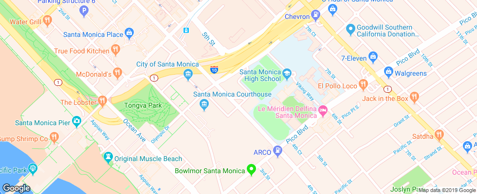 Отель Doubletree Guest Suites Santa Monica на карте США