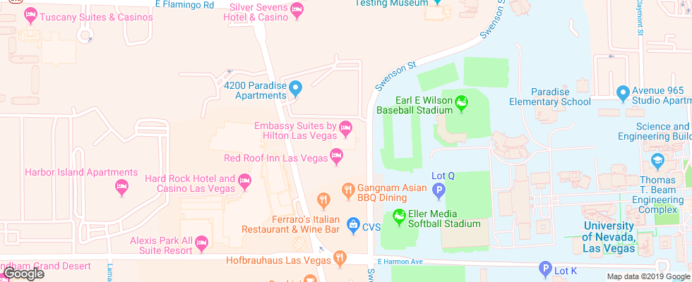 Отель Embassy Suites Las Vegas на карте США