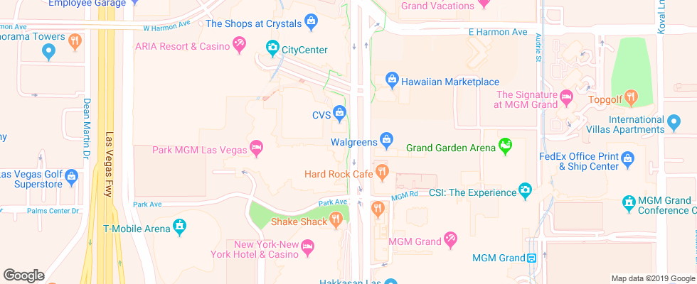 Отель Mandarin Oriental Las Vegas на карте США