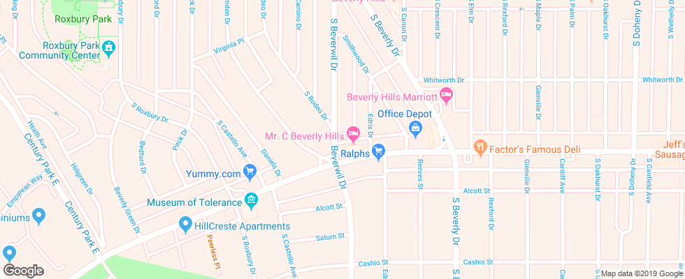 Отель Mr. C Beverly Hills на карте США