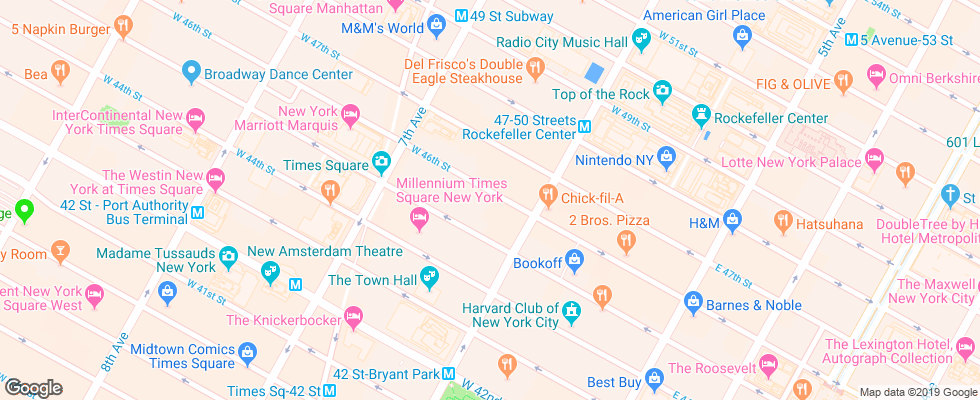 Отель The Muse New York на карте США