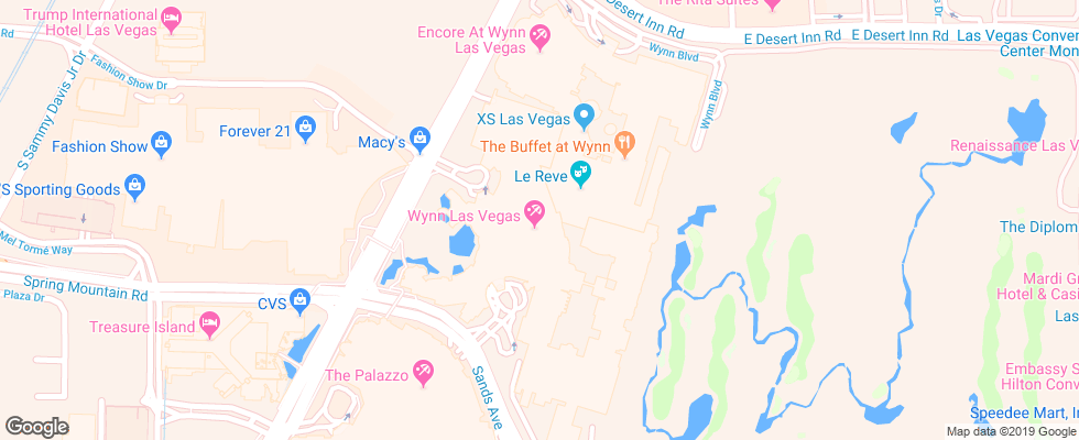 Отель Wynn Las Vegas на карте США