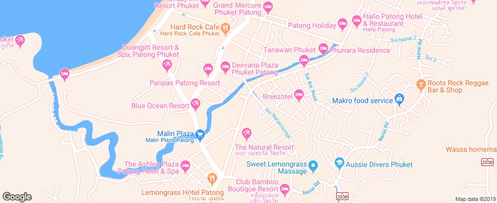 Отель 99 Residence Patong на карте Таиланда