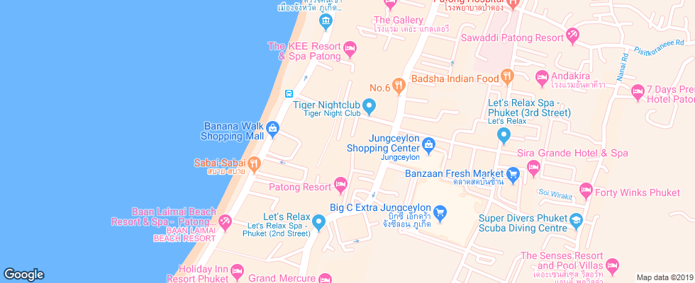 Отель Absolute Bangla Suites на карте Таиланда