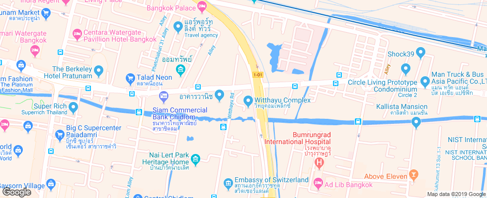 Отель Adriatic Palace Bangkok Hotel на карте Таиланда