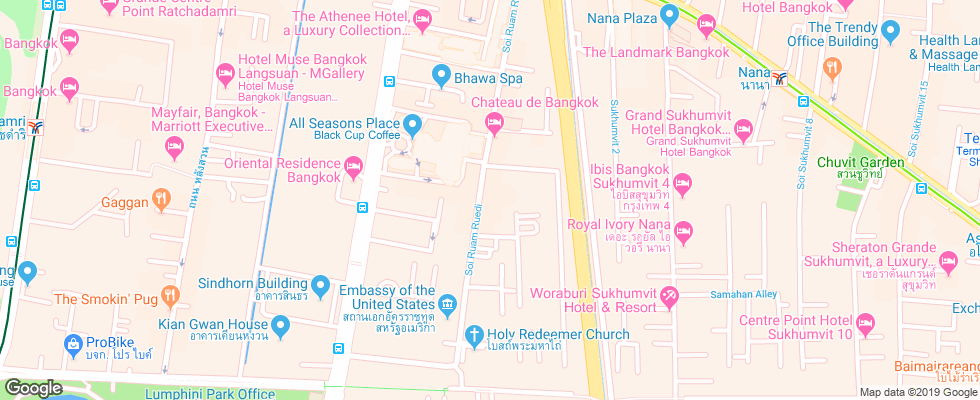 Отель Aetas Residence на карте Таиланда