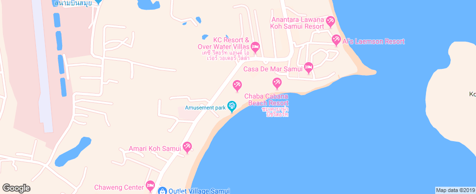 Отель Akyra Chura Samui на карте Таиланда