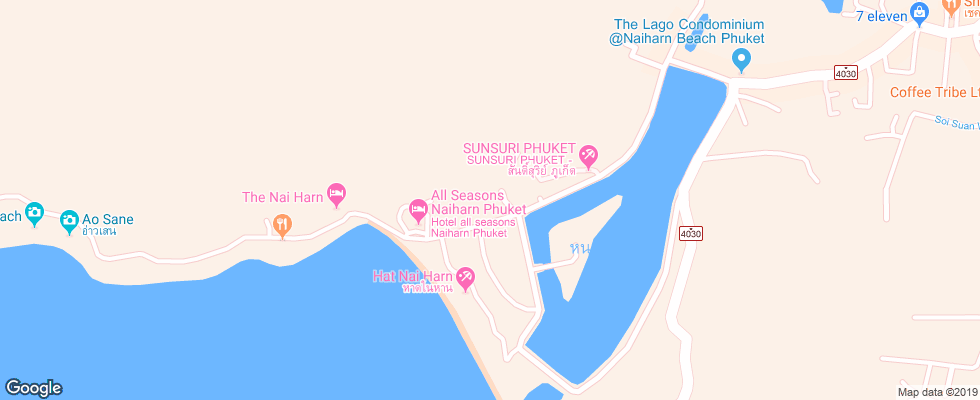 Отель All Seasons Naiharn Phuket на карте Таиланда