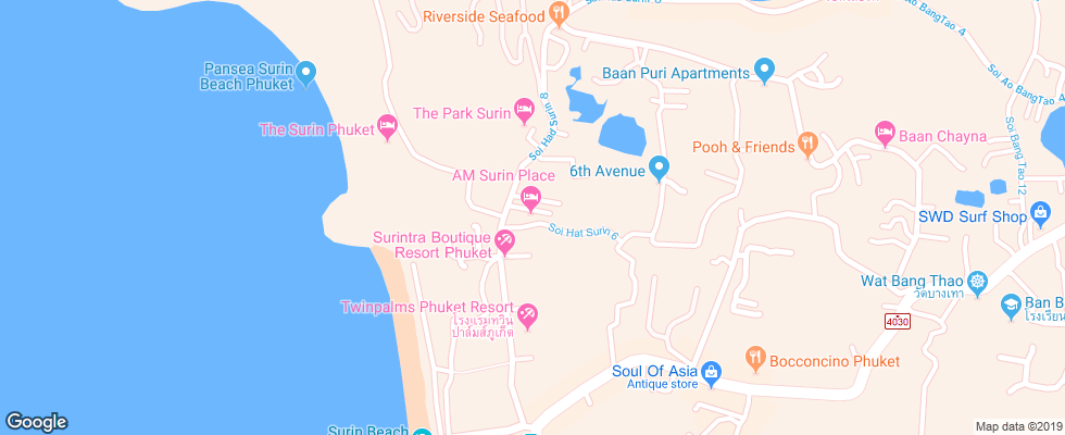 Отель Am Surin Place на карте Таиланда