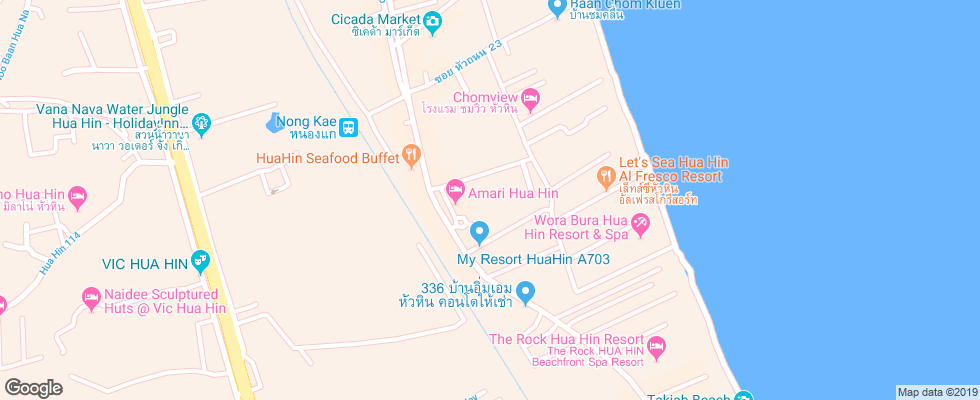 Отель Amari Hua Hin на карте Таиланда