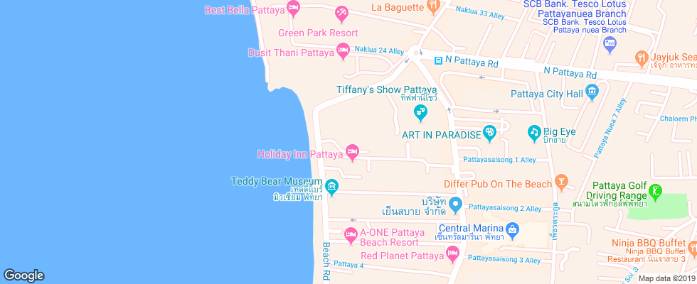 Отель Amari Ocean Pattaya на карте Таиланда