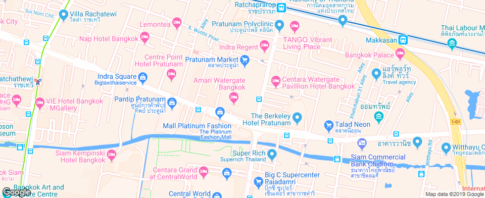 Отель Amari Watergate Hotel & Spa на карте Таиланда