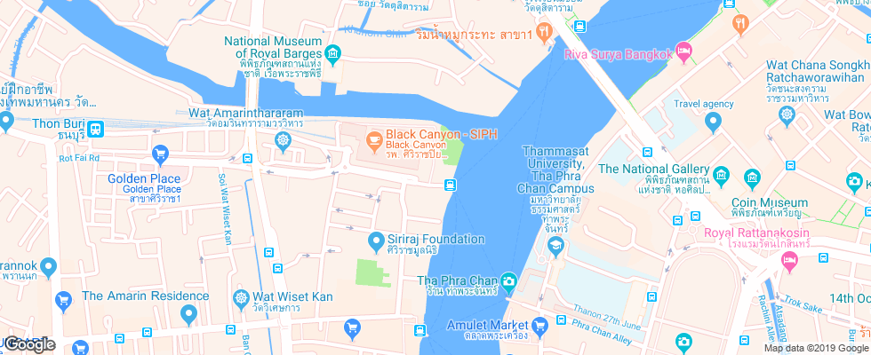 Отель Anantara Bangkok Riverside Resort & Spa на карте Таиланда