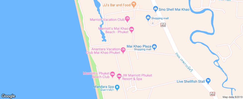 Отель Anantara Phuket Villas на карте Таиланда