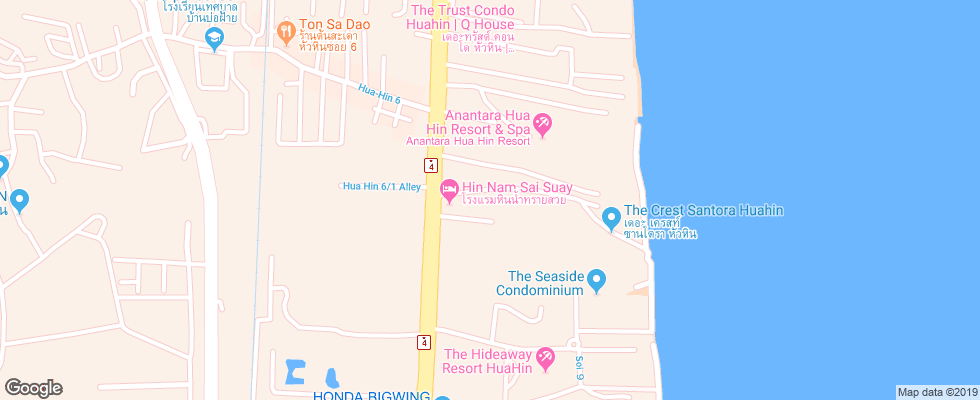 Отель Anantara Resort & Spa Hua Hin на карте Таиланда