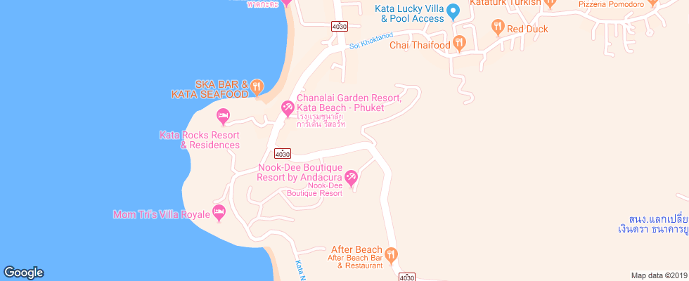 Отель Andaman Cannacia Resort на карте Таиланда