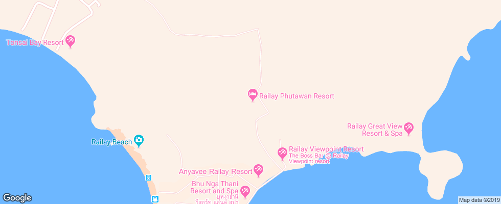 Отель Ao Nang Phutawan Resort на карте Таиланда