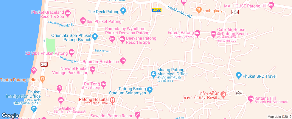 Отель Apk Resort на карте Таиланда