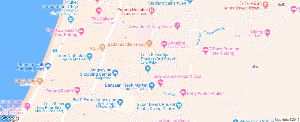 Отель Apk Resort & Spa на карте Таиланда