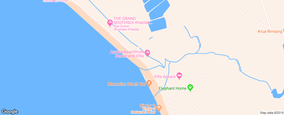 Отель Apsara Beachfront Resort & Villa на карте Таиланда