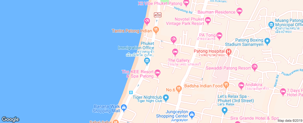Отель Araya Beach Resort & Spa на карте Таиланда