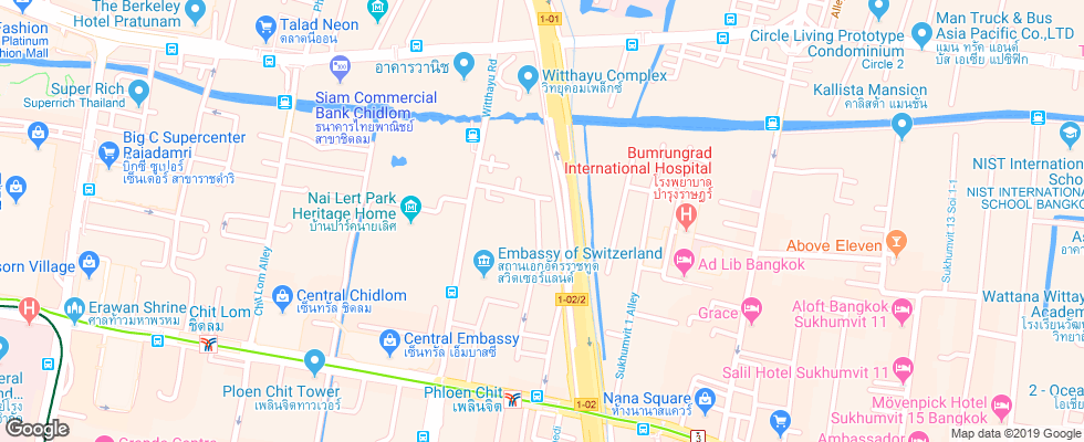 Отель Arcadia Suites на карте Таиланда