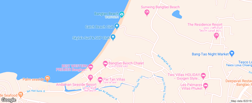 Отель Arinara Bangtao Resort на карте Таиланда