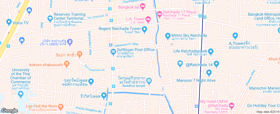 Отель Asia Bangkok Hotel на карте Таиланда