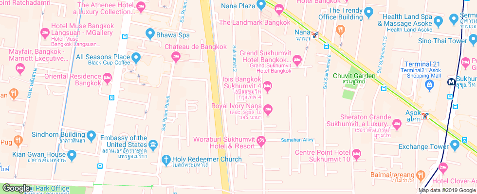 Отель Aspen Suites на карте Таиланда