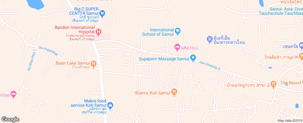 Отель Aspira Koh Samui на карте Таиланда