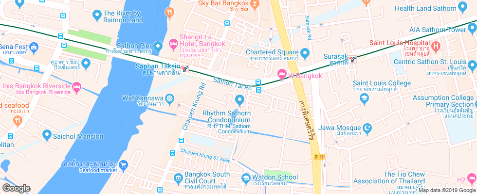Отель Astera Sathorn на карте Таиланда
