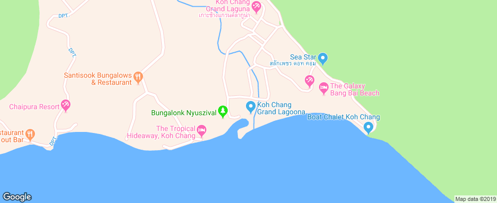 Отель Aunchaleena Beach Front Resort на карте Таиланда