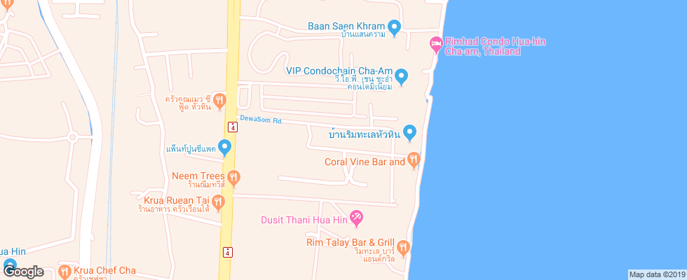 Отель Avani Hua Hin Resort & Villas на карте Таиланда