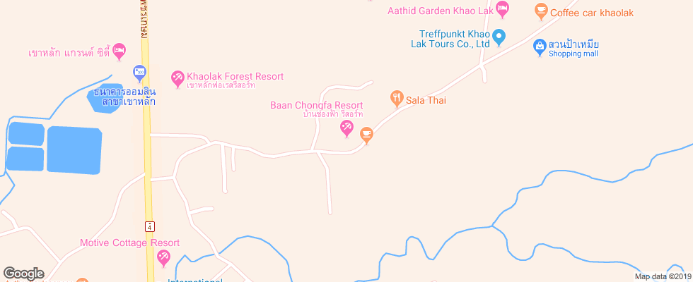 Отель Baan Chongfa Resort на карте Таиланда