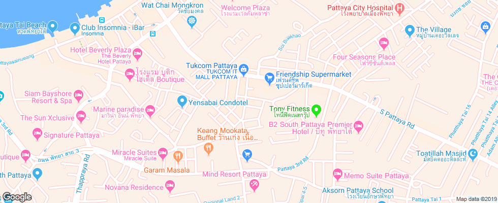 Отель Baan Dok Mai на карте Таиланда