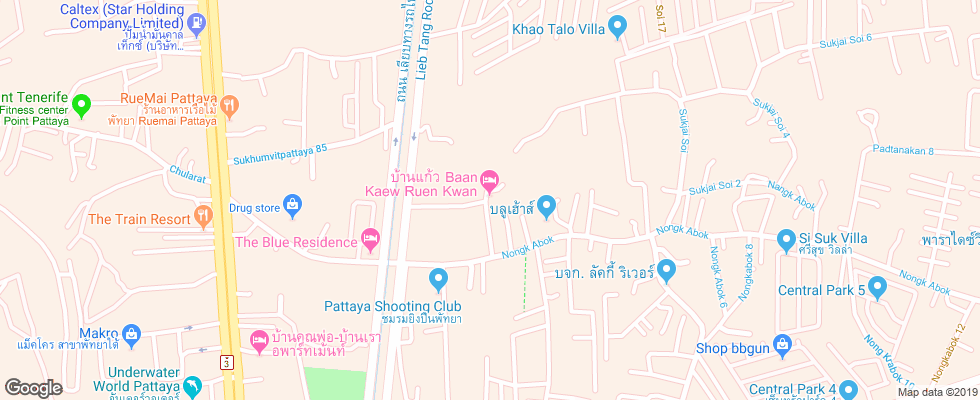 Отель Baan Kaew Ruen Kwan на карте Таиланда
