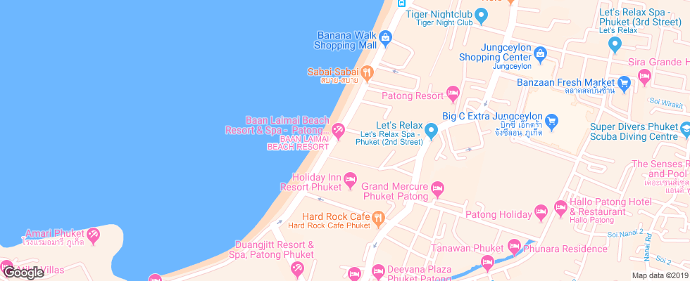 Отель Baan Laimai Beach Resort & Spa на карте Таиланда