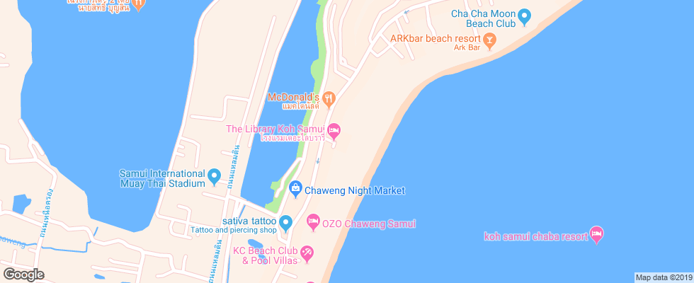 Отель Baan Samui Resort на карте Таиланда