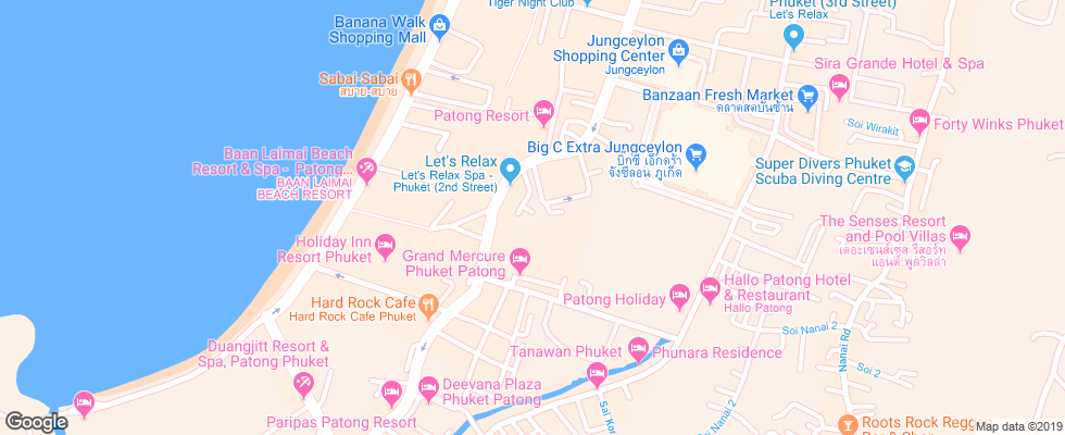 Отель Baan Yin Dee Boutique Resort на карте Таиланда
