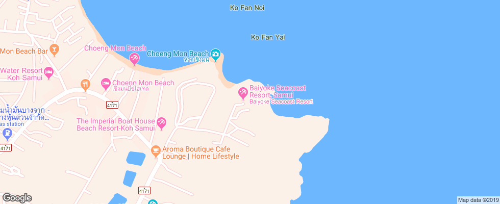 Отель Baiyoke Seacoast Resort на карте Таиланда