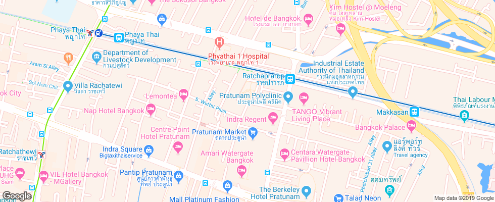 Отель Baiyoke Sky на карте Таиланда