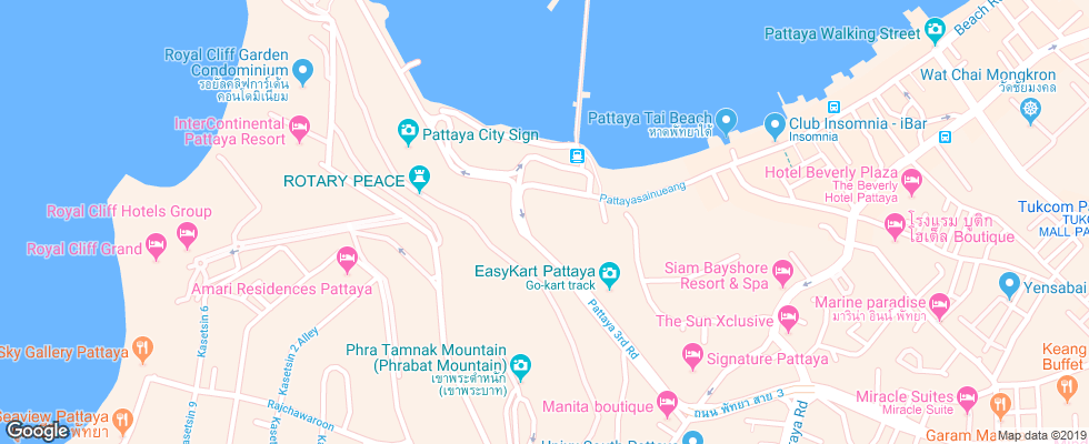 Отель Balihai Bay на карте Таиланда