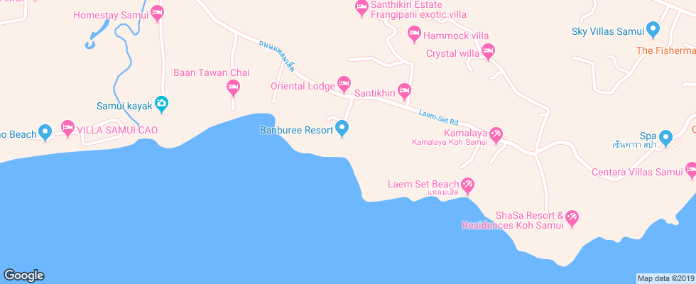 Отель Banburee Resort & Spa на карте Таиланда