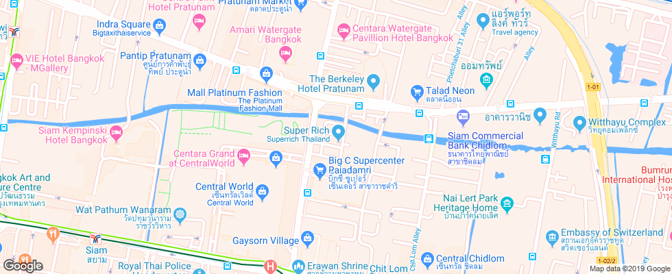 Отель Bangkok City Inn на карте Таиланда